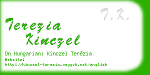 terezia kinczel business card